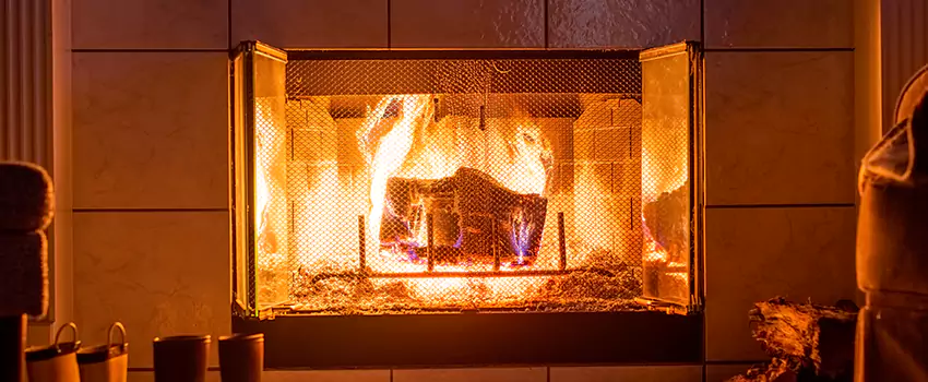 Mendota Hearth Landscape Fireplace Installation in Bayonne, New Jersey