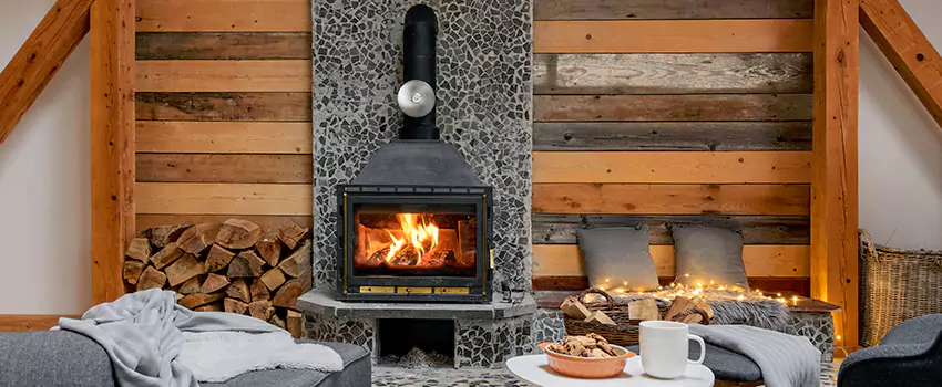 Thelin Hearth Products Direct Vent Gas Stove Fireplace Inspection in Bayonne, New Jersey